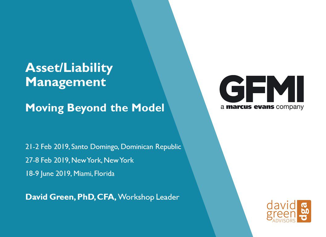 A slide that reads " asset / liability management : moving beyond the model."